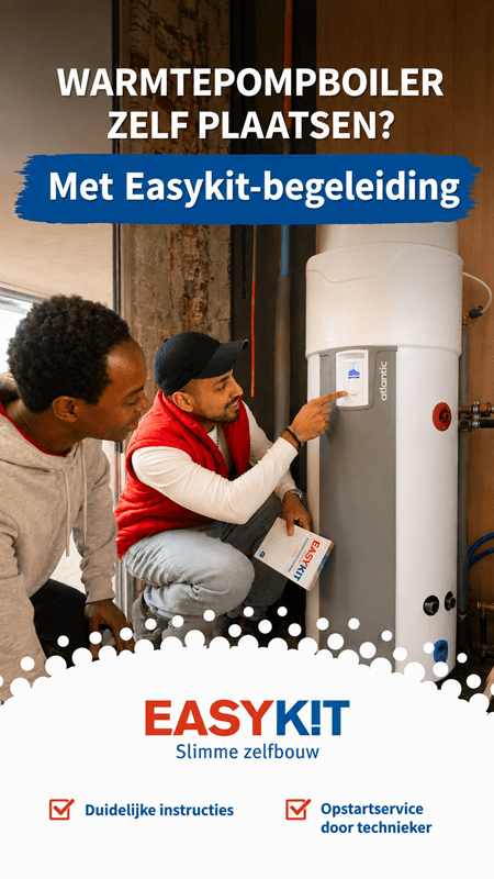 Warmtepompboiler voor energiezuinig sanitair warm water met Easykit-begeleiding