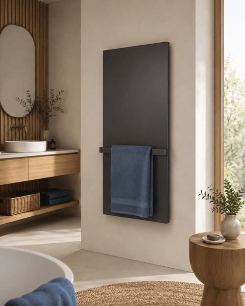 Panneau infrarouge Stelrad Rayo avec porte-serviettes pour chauffage électrique d’appoint