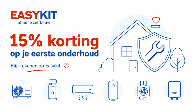 15% korting op onderhoud bij Easykit voor je eerste onderhoud