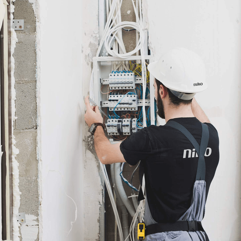 Installatie van Niko Home Control in een elektrische verdeelkast