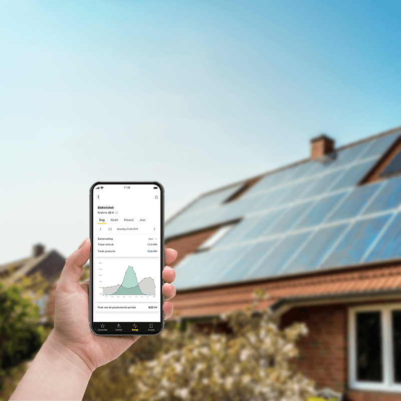 Energieproductie van zonnepanelen opvolgen met Niko Home Control